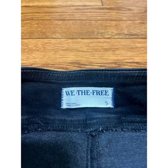 Free People We The Free Double Dutch Slit Hem Pull On Jeans Black size Small NWT - Picture 6 of 9